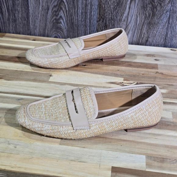 ASOS Design Raffia Woven‎ Loafers Penny Slip On Flats Natural Neutral US 9 - Picture 9 of 15